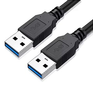 Cabo USB 3.0 5Gbps Macho x Macho 2 metros Duplo USB Blindado