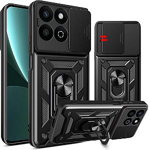 Capa Capinha Case para Honor X7c - Protetora Resistente Anti Impacto Queda Armadura Militar Cor:Preto