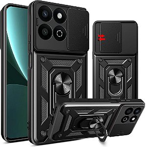 Capa Capinha Case para Honor 200 Smart - Protetora Resistente Anti Impacto Queda Armadura Militar Cor:Preto