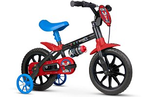 Bicicleta Infantil Nathor Aro 12 Mechanic Vermelho e Preto