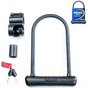 Cadeado Tranca U-lock Onguard 8153 Chave Bike Moto Preto