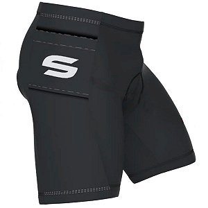 Bermuda Ciclismo Skin Sports Preto Forro Dual