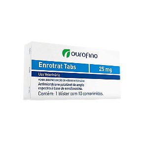 Enrotrat Tabs 25mg com 10 comprimidos Ourofino