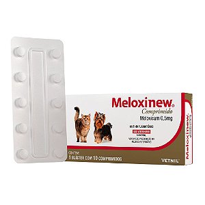 Anti-Inflamatório Meloxinew Vetnil 10 comprimidos