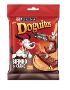 Petisco Cães Doguitos Rodízio Carne Purina 65g