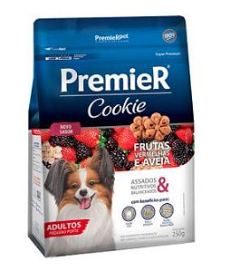 Biscoito para Cães Adultos Raças Pequenas Frutas Vermelhas Premier Cookie 250g