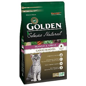 Ração Golden Seleção Natural Gatos Filhotes Frango e Arroz