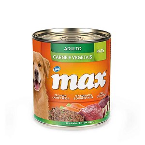 Alimento Úmido Max Cães Adultos Patê Carne e Vegetais 280g