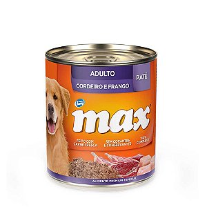 Alimento Úmido Max Cães Adultos Patê Cordeiro e Frango 280g