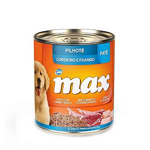 Alimento Úmido Max Cães Filhotes Patê Cordeiro e Frango 280g