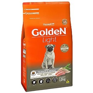 Ração para Cães Adultos Raças Pequenas Golden Fórmula Light Frango e Arroz