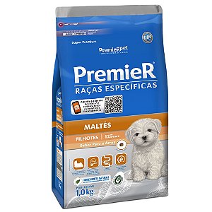 Ração Premier Maltês Filhotes Peru e Arroz