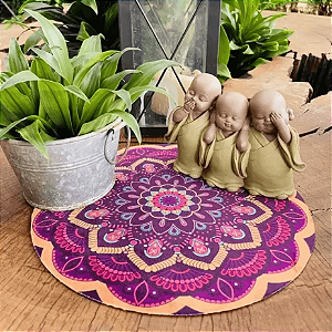 Mandalinha Decorativa Laranja e Roxo