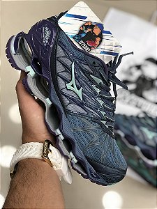 Mizuno Prophecy 7 Cinza C/Azul Bebê - DD Outlet