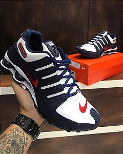 nike 4 molas branco e azul