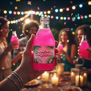 Garrafa Coquinho 200ml Só Vidro - Kit 10 unidades