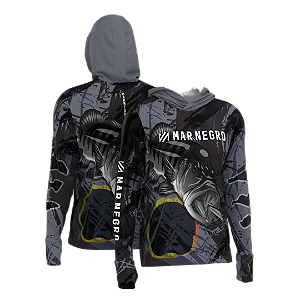 Camiseta de Pesca X Protection Sublimada Tucunaré Ocelos – Mar Negro