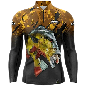 Camiseta de Pesca King Brasil KFF10 – Proteção Solar UV 50+