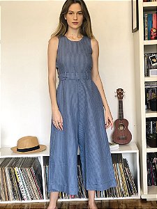 Macacão Maria Clássico (Risca de Giz)