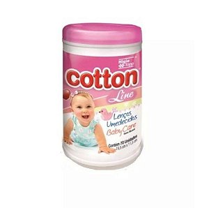 LENÇO UMEDECIDO ROSA COTTON 40 UNIDADES