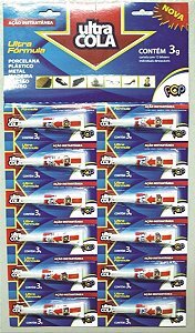 COLA INSTANTANEA ULTRA COLA CARTELA COM 3G 12 UNIDADES NA CARTELA