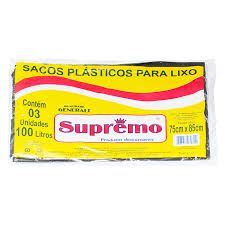 SACO DE LIXO 6 PACOTE C/2 DE 100L