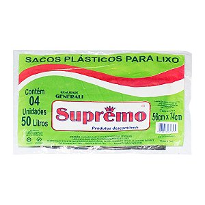 6 SACO DE LIXO SUPREMO 50L