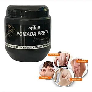 Pomada Preta Premium Massageadora 240g - Apinil Cósmeticos