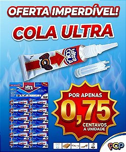 Cola Instantânea Ultra Bond 3g - Kit 12 Tubos