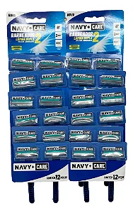 Kite com 24 Barbeadores Descartável Navy+ Care 2 Lâminas