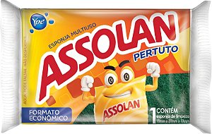 Ypê Esponja Multiuso Assolan Pertuto, Verde/Amarelo