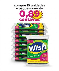 Esponja dupla face wish pacote com 10 unidades
