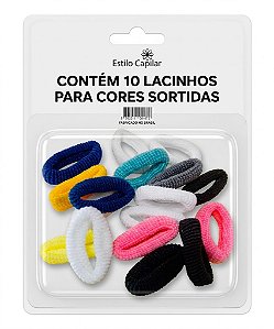 10 lacinhos para cabelo cores sortidas na embalagem