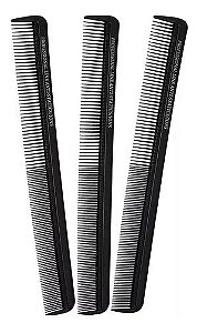 Kit 3 Pente De Corte Long Anti Estático Íon 22cm 180ºc