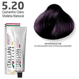 Coloração Itallian CASTANHO CLARO VIOLETA NATURAL 5.20 60g