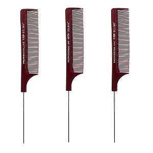 Kit 3 Pente Profissional Delrin Dupont Com Cabo De Metal