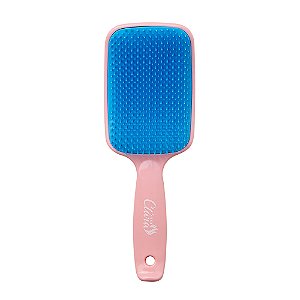 Escova De Cabelo Flex Color Com Cerdas Flexíveis Azul e Rosa