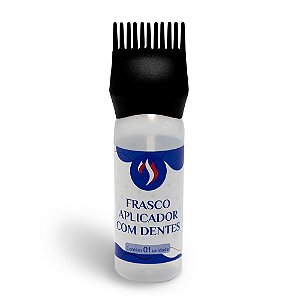 Pente Frasco Aplicador de Tintura Preto 180ml - Santa Clara