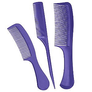 Kit Econômico de Pentes 3 Peças Lilás