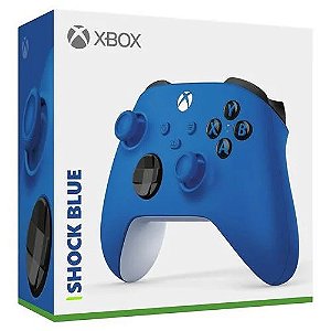 Controle Sem Fio Xbox Shock Blue, Series X, S, One e PC - Microsoft ( NOVO )