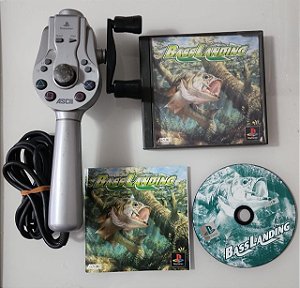 FISHING ROD CONTROLLER BASS LANDING - PS1 ( USADO )