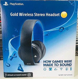 Headset Gold Wireless - Ps4/ps3/ Psvita ( USADO )