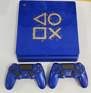 Console PS4 Slim 500GB Edição Days of Play Desbloqueado ( USADO )
