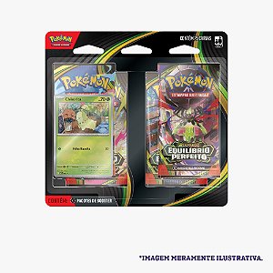 Blister Quádruplo Megaevolução 3 - Equilíbrio Perfeito - Chikorita (Pré Venda 27/03 PT-BR)