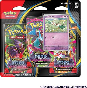 (PT-BR) Blister Triplo Megaevolução 2 - Fogo Fantasmagórico - Cottonee