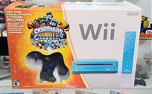 Console Nintendo Wii Azul Edição Especial Skylanders Giants CIB