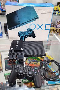 Console PS2 Slim com 240 jogos (USADO)