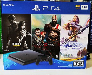 Console - Ps4 1TB com 3 Jogos ( NOVO )