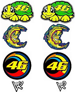 DECALQUE WATER PRINTING MODELO VR 46 lua   TAMANHO FOLHA A4 - 4 DESENHOS MEDINDO CADA 9 CMTS DE COMPRIMENTO X 14 CMTS ALTURA