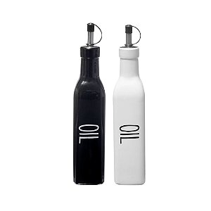 Porta Azeite de Vidro Manhattan 290ml com Tampa de Aço Inox Elegância e Praticidade na Cozinha